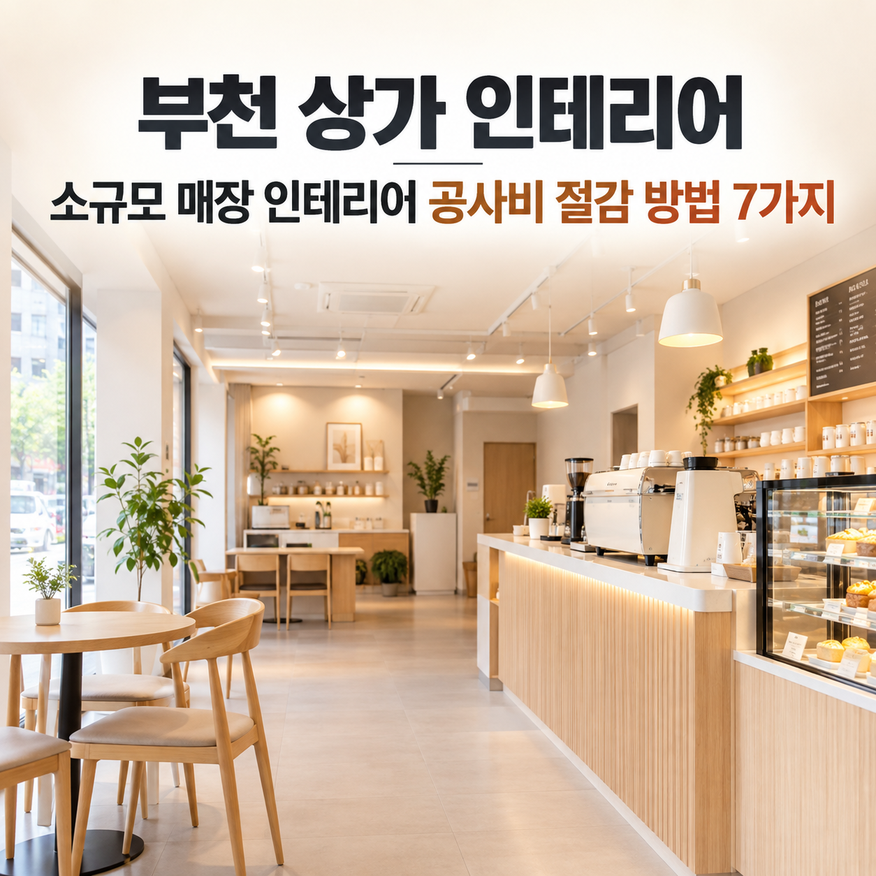 [부천 상가 인테리어] 소규모 매장 인테리어 공사비 절감 방법 7가지